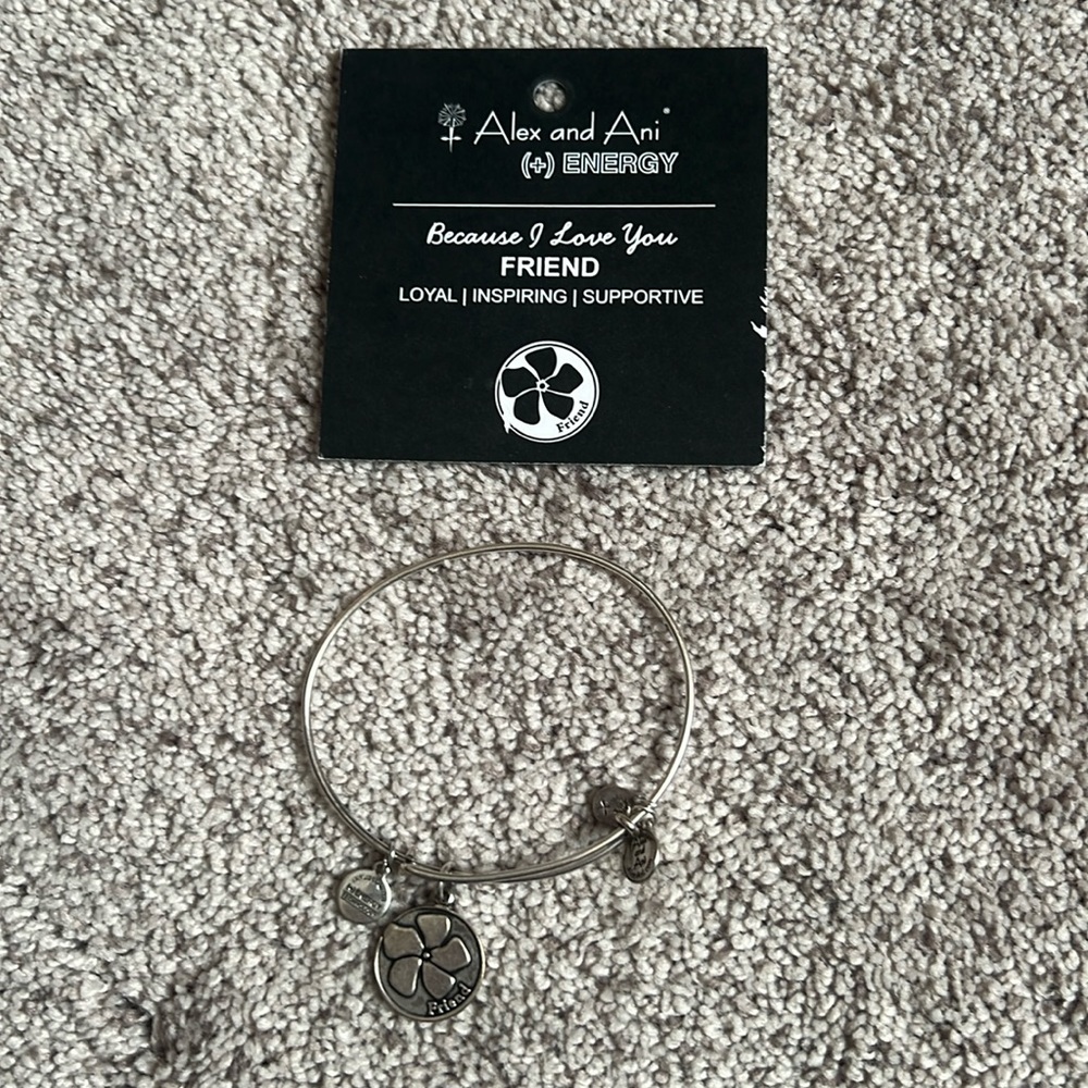 Friend Alex and Ani Silver Bracelet